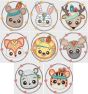 Tribal Baby Animal Faces Machine Embroidery Designs by JuJu