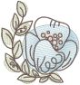 Vintage Sketch Blooms Machine Embroidery Designs by JuJu