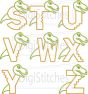 Dinosaur Bite Alphabet | Machine Embroidery Designs by JuJu