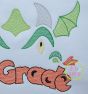 Dragon Face 1st Grade Sketch Embroidery | Machine Embroidery Designs by JuJu