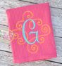 Itch 2 Stitch Elegant Scroll Two Color Large Monogram Digital Embroidery Machine Designs by JuJu