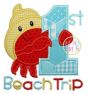 First Beach Trip Applique | Machine Embroidery Designs by JuJu