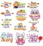 Halloween Word Art Machine Embroidery Designs by JuJu

