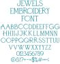 Jewels Embroidery Font | Machine Embroidery Designs by JuJu