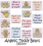 Teddy bear angels filled machine embroidery designs
