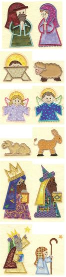 Nativity Applique Machine Embroidery Designs by JuJu 