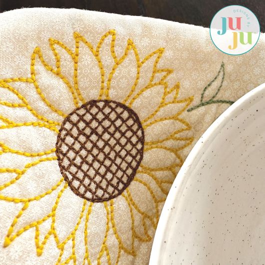In The Hoop Bowl Cozy 2 Project | Machine Embroidery Designs by JuJu