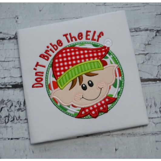 Don't Bribe The Elf | Machine Embroidery Designs by JuJu