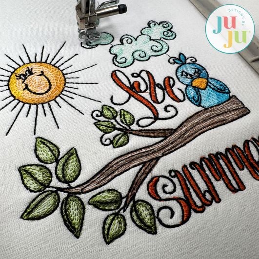 Love Summer Embroidery Design | Machine Embroidery Designs by JuJu