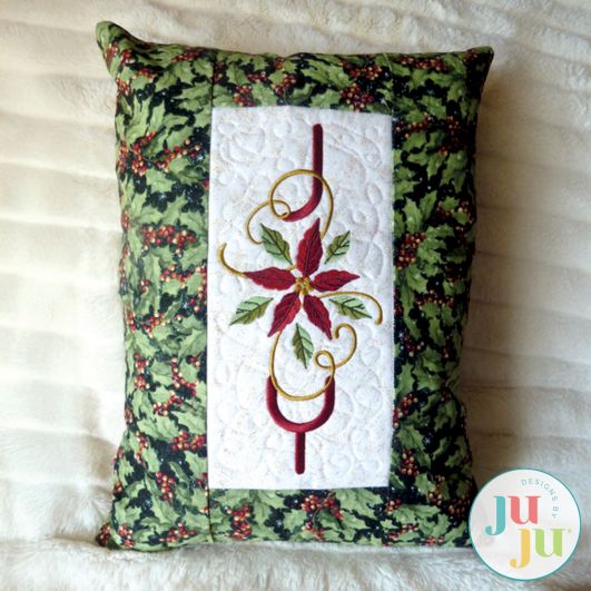 Christmas Pillow Joy by Oma's Place | Machine Embroidery Designs by JuJu