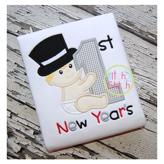 First New Year's Applique | Machine Embroidery Designs by JuJu
