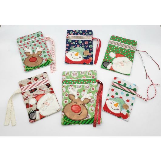 ITH Christmas Applique Gift Bags | Machine Embroidery Designs by JuJu