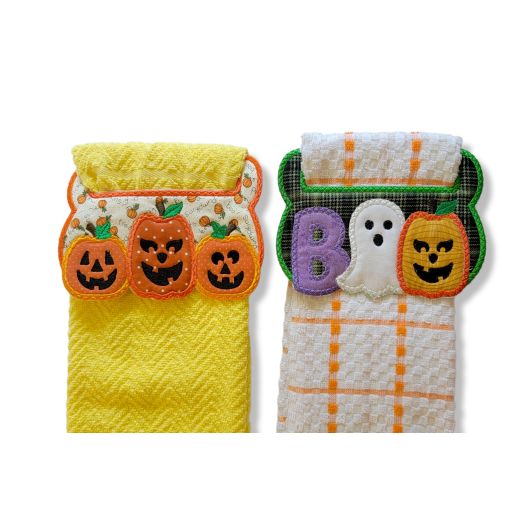 ITH Halloween Wrap Around Towel Toppers | Machine Embroidery Designs by JuJu