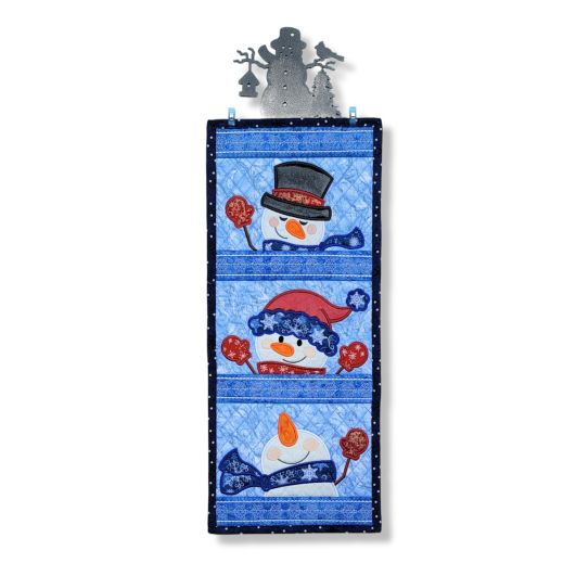 ITH Snowmen Wall Hanging | Machine Embroidery Designs by JuJu