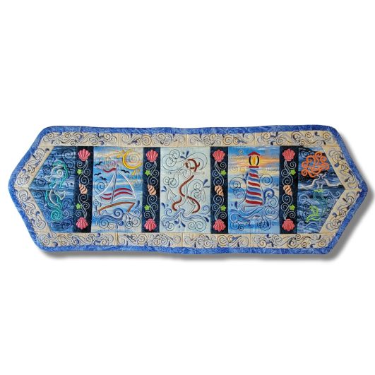 ITH Nautical Table Runner | Machine Embroidery Designs by JuJu