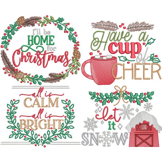Farm Fresh Christmas 23 Embroidery Set | Machine Embroidery Designs by JuJu