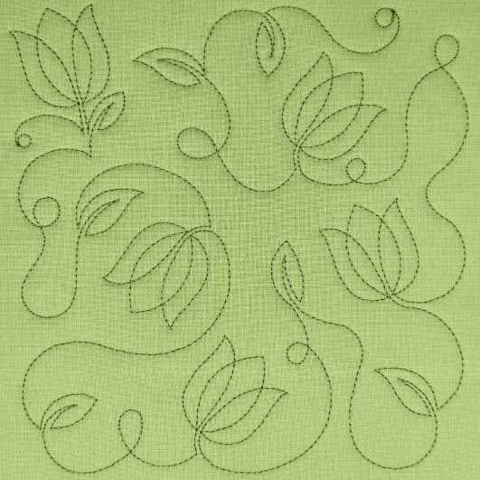 Tulips Quilting Backdrops Design | Machine Embroidery Designs by JuJu