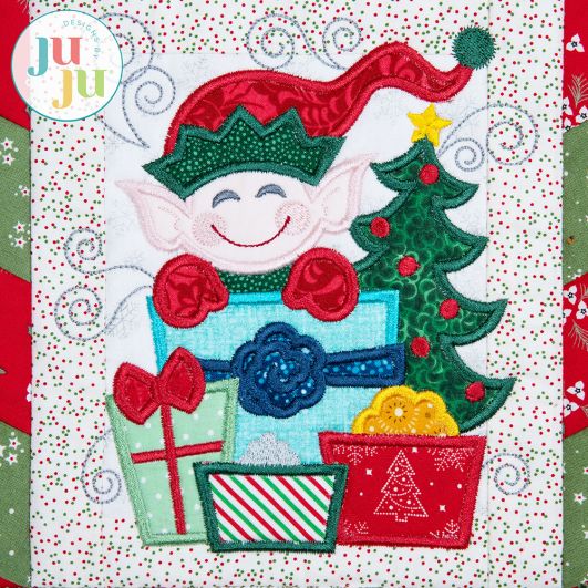 In The Hoop Modular Elf Placemat Project | Machine Embroidery Designs by JuJu