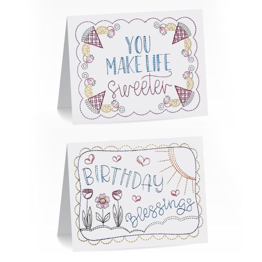 All Occasions Greeting Cards Embroidery Set 5 | Machine Embroidery Designs by JuJu