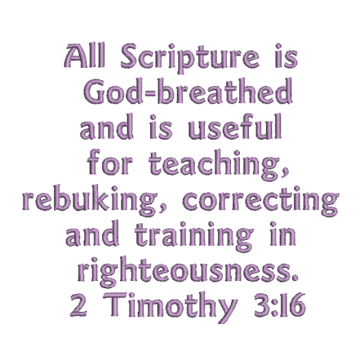 2 timothy 3:16 free bible verse machine embroidery design