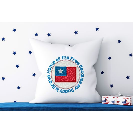 Home Of The Free Daddy Applique | Machine Embroidery Designs by JuJu