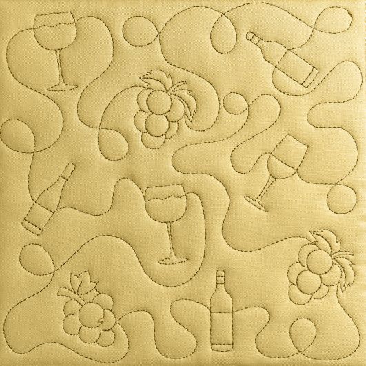 Wine and Grapes Quilting Backdrops Design | Machine Embroidery Designs by JuJu