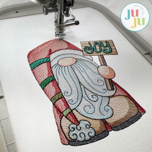 Swirly Beard Santa 1 Embroidery Design | Machine Embroidery Designs by JuJu