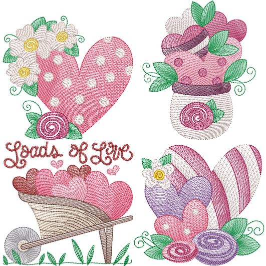 Love Blooms Set 2 Embroidery Set | Machine Embroidery Designs by JuJu