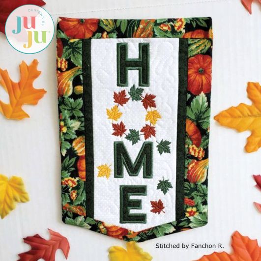 Home Banner Fall by Oma's Place | Machine Embroidery Designs by JuJu