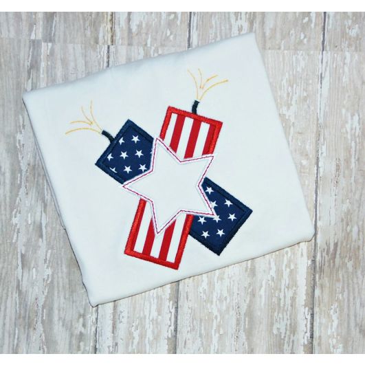 Firecrackers Star Applique | Machine Embroidery Designs by JuJu