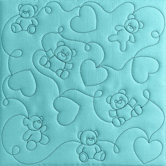 Teddy Bears Quilting Backdrops Design | Machine Embroidery Designs by JuJu