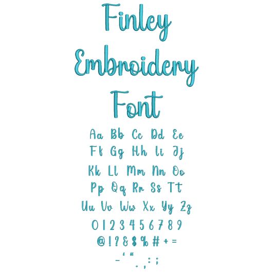 Finley Embroidery Font | Machine Embroidery Designs by JuJu