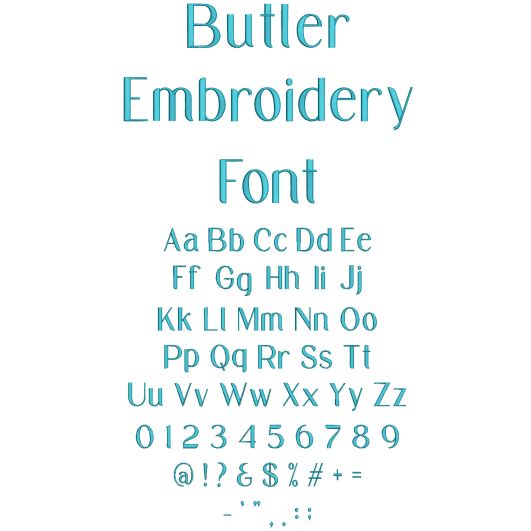 Butler Embroidery Font
