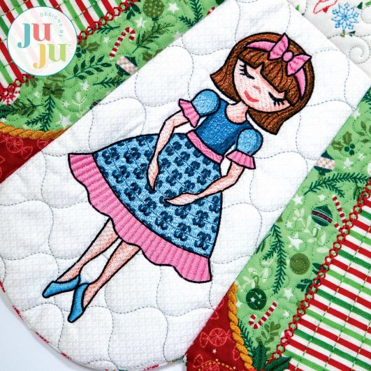 In The Hoop Nutcracker Tree Skirt Project | Machine Embroidery Designs by JuJu
