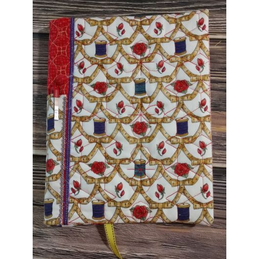 Quilted Standard Composition Notebook Covers Set 4 | Machine Embroidery Designs by JuJu