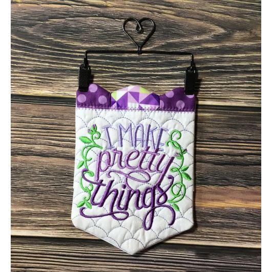 In The Hoop Miniature Wall and Desk Décor Set 5 | Machine Embroidery Designs by JuJu