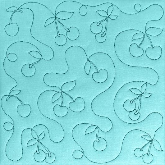 Cherries Quilting Backdrops Design | Machine Embroidery Designs by JuJu