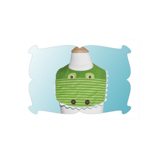 Quilted Alligator Baby Bib In The Hoop | Machine Embroidery Designs by JuJu