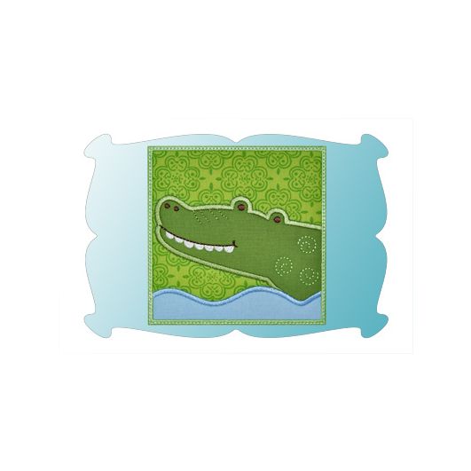 Alligator Patch Applique | Machine Embroidery Designs by JuJu