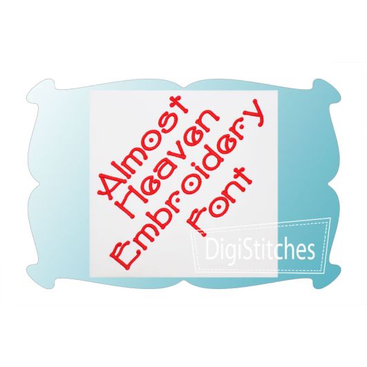 Almost Heaven Embroidery Font | Machine Embroidery Designs by JuJu