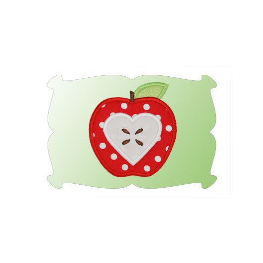 Apple Heart Applique | Machine Embroidery Designs by JuJu