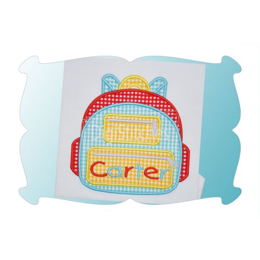 Backpack Applique | Machine Embroidery Designs by JuJu