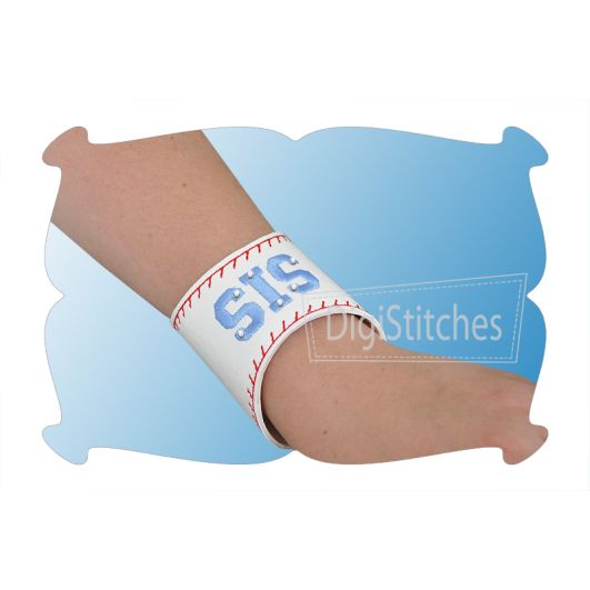 Baseball Bracelet In The Hoop | Machine Embroidery Designs by JuJu