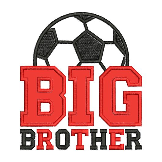 Big Brother Soccer Applique | Machine Embroidery Designs by JuJu