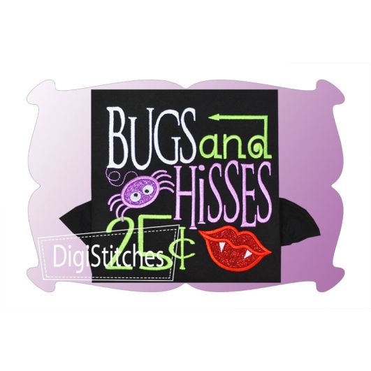 Bugs and Hisses 25 Cents Applique | Machine Embroidery Designs by JuJu