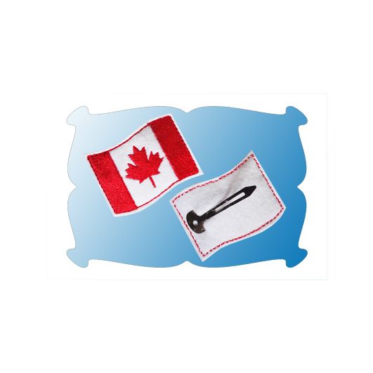 Canadian Flag Snap Clip Mini In The Hoop | Machine Embroidery Designs by JuJu