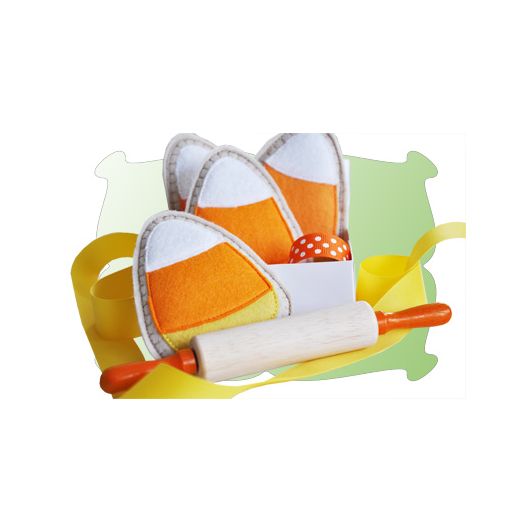 Candy Corn Felt Play Food Cookies In The Hoop | Machine Embroidery Designs by JuJu