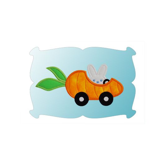 Carrot Car Applique | Machine Embroidery Designs by JuJu
