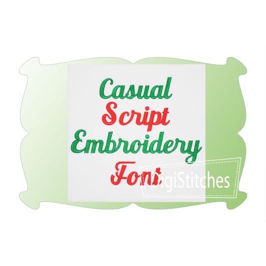 Casual Script Embroidery Font | Machine Embroidery Designs by JuJu