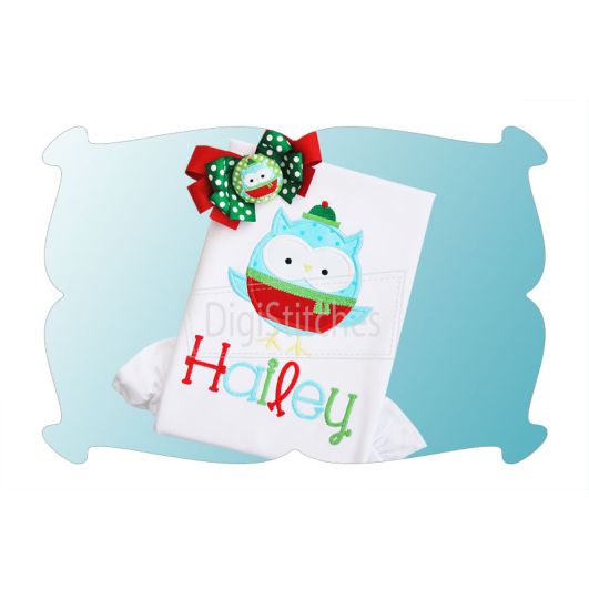 Christmas Owl Applique | Machine Embroidery Designs by JuJu